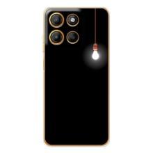 Чехол с картинками на черном фоне для Motorola Edge 60 Pro – Лампочка