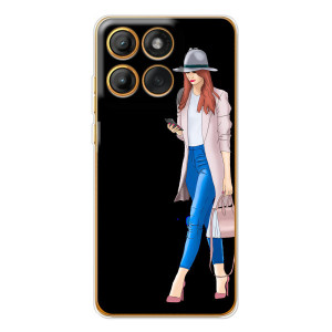 Чохол з картинкою Модні Дівчата Motorola Edge 60 Pro – Дівчина з телефоном