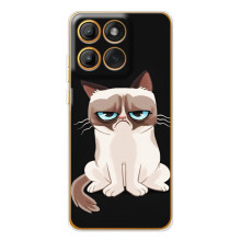 Чехол с принтом для Motorola Edge 60 Pro (AlphaPrint) Модные коты (Грустный кот)