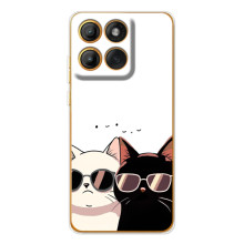 Чохол з малюнком кіт на Motorola Edge 60 Pro (Коти в окулярах)