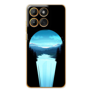 Літній Чохол на Motorola Edge 60 Pro – Синій Водоспад