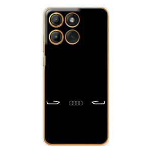 Силиконовый бампер с картинкой машины на Motorola Edge 60 Pro (Силует Audi)