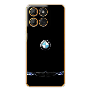 Силиконовый бампер с картинкой машины на Motorola Edge 60 Pro (Черный BMW)