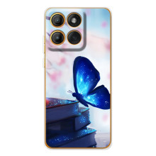 Силиконовый бампер с картинкой животных для Motorola Edge 60 Pro (Бабочка синяя)