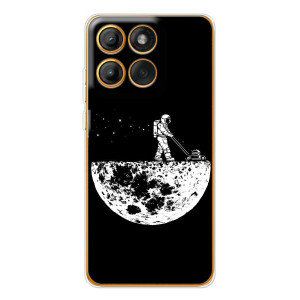 Силиконовый Чехол с принтом "Космонавты" на Motorola Edge 60 Pro – Космонавт