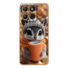 Печатный чехол «Зверята с кофе» для Motorola Edge 60 Pro
