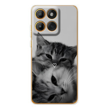 Чехол с рисунком кот на Motorola Edge 60 – Пара котов