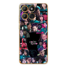 Чехол Гра в кальмара для Motorola Edge 60 – Коллаж игры кальмара
