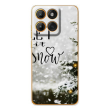 Новорічні, Святкові Чохли для Motorola Edge 60 - 2024 год (Let it snow)