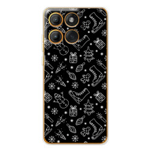 Новорічні, Святкові Чохли для Motorola Edge 60 - 2024 год (Новорічний фон)