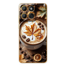 Чехол с уникальным дизайном «Осень с кофе» для Motorola Edge 60 – Пряный кофе