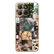 Різдвяні, Святкові Чохли для Едж 60 (Різдвяний колаж)