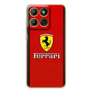 Силиконовый бампер с картинкой машины на Motorola Edge 60 (Ferrari Logo)
