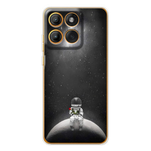 Силіконовый Чохол з принтом "Космонавти" на Motorola Edge 60 – Космонавт романтик