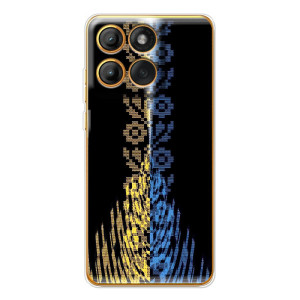 Силиконовый Чехол на Motorola Edge 60 (Патриотическая вышиванка)