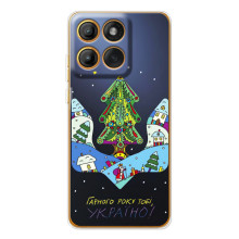 Зимні Чохли для Едж 60 - прозорий фон (Різдвяний герб)