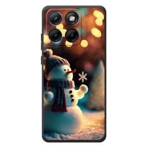 Чехлы на Новый Год Motorola Edge 70 Fusion Plus (Снеговик праздничный)