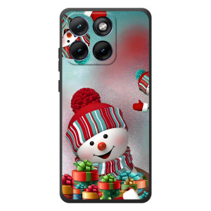 Чехлы на Новый Год Motorola Edge 70 Fusion Plus (Снеговик в шапке)