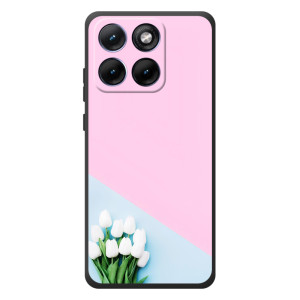 Чехлы с картинкой (Тюльпаны) на Мо Motorola Edge 70 Фюжн Плюс – Белые тюльпаны