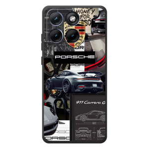 Чохол з авто Порше для Motorola Edge 70 Fusion Plus – Колаж Порше
