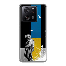 Чехол с украинским воином на Motorola Edge 70 Fusion Plus – Воин с флагом