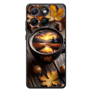 Чехол с уникальным дизайном «Осень с кофе» для Motorola Edge 70 Fusion Plus