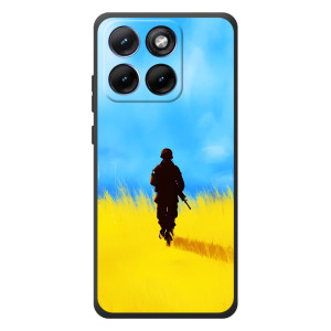 Патриотические Чехлы для Мо Motorola Edge 70 Фюжн Плюс (Солдат в поле)