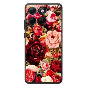 Силиконовый бампер с принтом (цветочки) на Мо Motorola Edge 70 Фюжн Плюс (Букет цветов)
