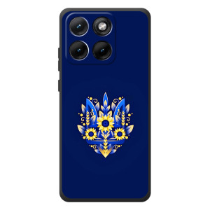 Чехол Укр Символика для Motorola Edge 70 Fusion (Цветущий Герб)