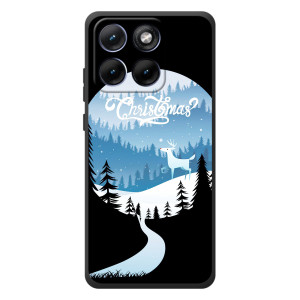 Силиконовый бампер на рождество для Motorola Edge 70 Fusion (Рождественский Олень)
