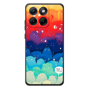 Силиконовый чехол с котиком для Motorola Edge 70 Fusion (Mew)