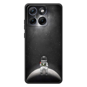 Силиконовый Чехол с принтом "Космонавты" на Motorola Edge 70 Fusion – Космонавт романтик