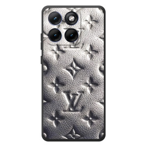 Текстурный Чехол Louis Vuitton для Моторола Эдж 70 Фьюжн (Бежевый ЛВ)