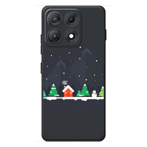 Силиконовый бампер на рождество для Motorola Edge 70 Max (Город зимний)