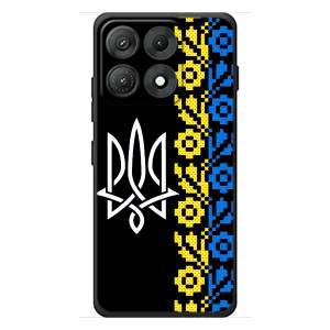 Силиконовый Чехол на Motorola Edge 70 Max (Герб и вышыванка)