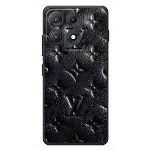 Текстурный Чехол Louis Vuitton для Моторола Эдж 70 Макс (Черный ЛВ)