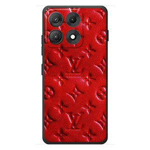 Текстурный Чехол Louis Vuitton для Моторола Эдж 70 Макс (Красный ЛВ)
