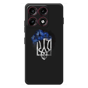 Чехол с украинским гербом на Motorola Edge 70 Pro – Герб с цветком