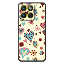 Чехлы для любимой на Motorola Эд $\overline{ж}70 (VPrint) (Сердечки)