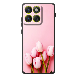 Чохли з картинкою (Тюльпани) на Motorola Eдж 70 – Рожеві тюльпани