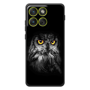 Чехлы с принтом СОВЫ для Motorola Edge 70 – Сова на чёрном