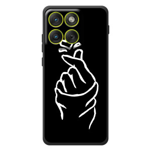 Чехлы (Знак сердечка) на Motorola Edge 70 – Сердце на черном