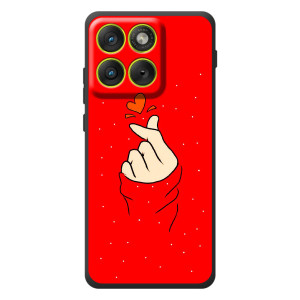 Чехлы (Знак сердечка) на Motorola Edge 70 – Сердце на красном