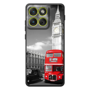 Чехол Биг-Бен на Мо Motorola Edge 70 – Красный автобус
