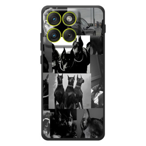 Чехол ДОБЕРМАН для Motorola Edge 70 – Коллаж Доберман
