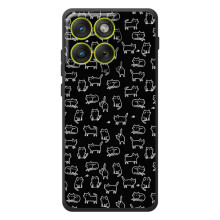 Чехол на тематику: Коты для Motorola Edge 70 (Котики на черном)