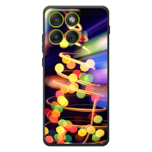 Чехол Новогодняя Елка на Motorola Edge 70 – Гирлянды