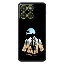 Силиконовый чехол с картинкой "Герой Pubg" на Motorola Edge 70 – Пубг мен