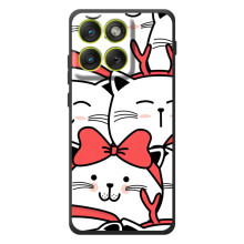 Бампер с изображением Котиков для Мо Motorola Edge 70 (Новогодние котики)