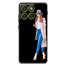 Чехол с картинкой Модные Девчонки Motorola Edge 70 – Девушка со смартфоном
